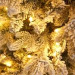 Kunstkerstboom van 180 cm in premium kwaliteit met warmwitte ledlampen, realistische takken van PE + pvc en metalen standaard, herbruikbare kerstdecoratie