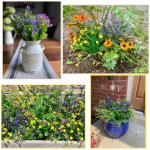 , decoratieve bloemen voor buiten, uv-bestendige kunstmatige bloemen, voor binnen en buiten, kunstboeket voor kantoor, pot, tuin, veranda, bruidsfeest, bruiloft, kleurrijk, 12 stuk