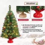 90 cm mini-kunstkerstboom met 50 warmwitte ledlampen en 60 rode bessen, kleine kerstboom, tafel, dennenboom voor kerstdecoratie, groen