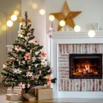Kunstkerstboom, 220 cm, Made in EU, realistische kerstboom van pvc-folie, natuurgetrouwe kerstboom, kunstdennenboom met stevige plastic standaard, kunstdennen, Marie, 220 cm
