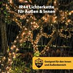 Lichtsnoer van 60 m, 1000 leds, 31 V, kerstverlichting voor buiten, met afstandsbediening, waterdicht, lichtketting met 8 modi en geheugen voor binnen, tuin, balkon, dennenboom, wa