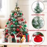 Kunstkerstboom, snelle montage, incl. kerstboomvoet, kerstboom, witte sneeuw voor tafel, kantoor