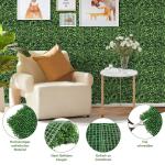 wand, 12 stuks, 40 x 60 cm, uv-bescherming, , gazon, muur, 4 cm dik, kunstbuxusheggen, wandpanelen voor tuin, buiten en binnen, decoratie, 2,88 m²