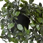 kunstplant hangplant met pot, set van 2, namaakplanten, realistische nepplanten, HxØ: 60 x 20 cm, groen/zwart