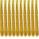 10 x Lametta, glanzend, 100 cm, voor kerstboom, boomversiering, kerstdecoratie, Kerstmis, party, feest, decoratie, zilver, goud, wit, zwart, roze, paars, blauw, groen, kleur naar k
