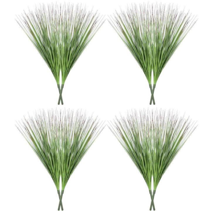 8 stuks , grasbundels, groen, grasplant, siergras, kunstgras, takken, grassenboeketten, decoratief gras voor thuis, tuin, balkon, buiten, binnen, grasrangement (groen, 8)