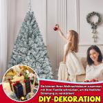Kunstkerstboom, 150 cm, met metalen standaard en 500 takjes, Ø 80 cm, kunstkerstboom van moeilijk ontvlambaar, met flocking, sneeuweffect, dennenboom, als kerstdecoratie