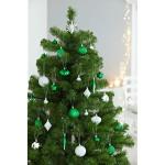 Set van 29 - kerstversiering groen zilver wit om op te hangen - kunststof kerstboomversiering
