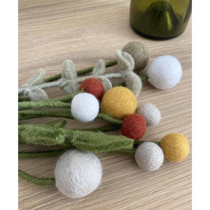 - Vilten bloemen boeket bloemen van vilt - boeket bloemen - Fair Trade - handgemaakt (woestijnzand), enkele bloem: 31cm