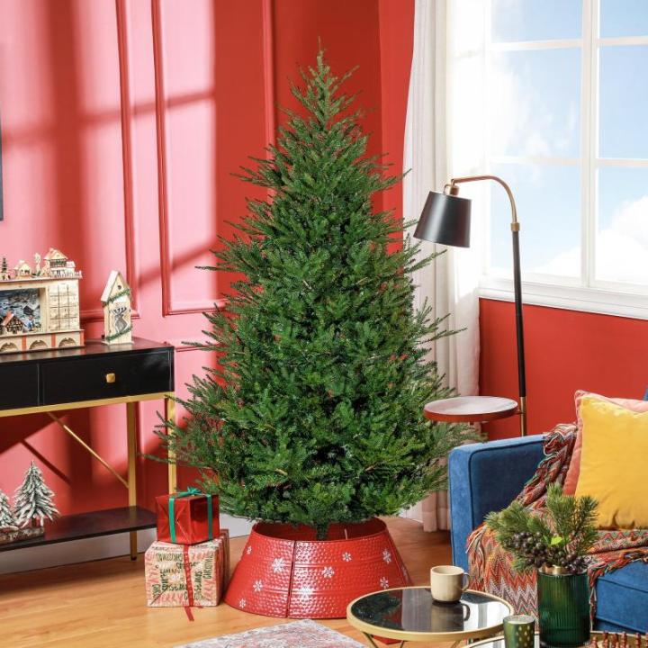 Kunstkerstboom, 180 cm kerstboom met 2380 takken, inklapbare metalen standaard, voor kerstdecoratie, groen