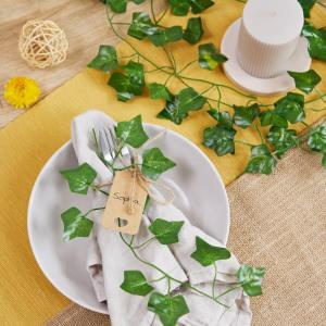Ivy : 6 x klimop slinger – nep plant kamerdecoratie – 200 x 13 cm – 78-80 bladerige nep klimop als kamerdecoratie of balkondecoratie – voor inkijkbescherming – esthetisch