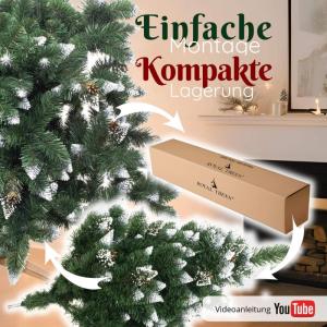 Künstlicher Weihnachtsbaum 240 cm Diamantkiefer mit Kunstschne Weihnachtsbaum Künstlich