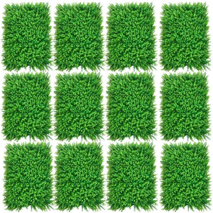 12 stuks kunstheggen, wand, 60 x 40 cm, kunstscherm, achtergrond, plantenwand, klimop, inkijkbescherming voor huis en tuindecoratie