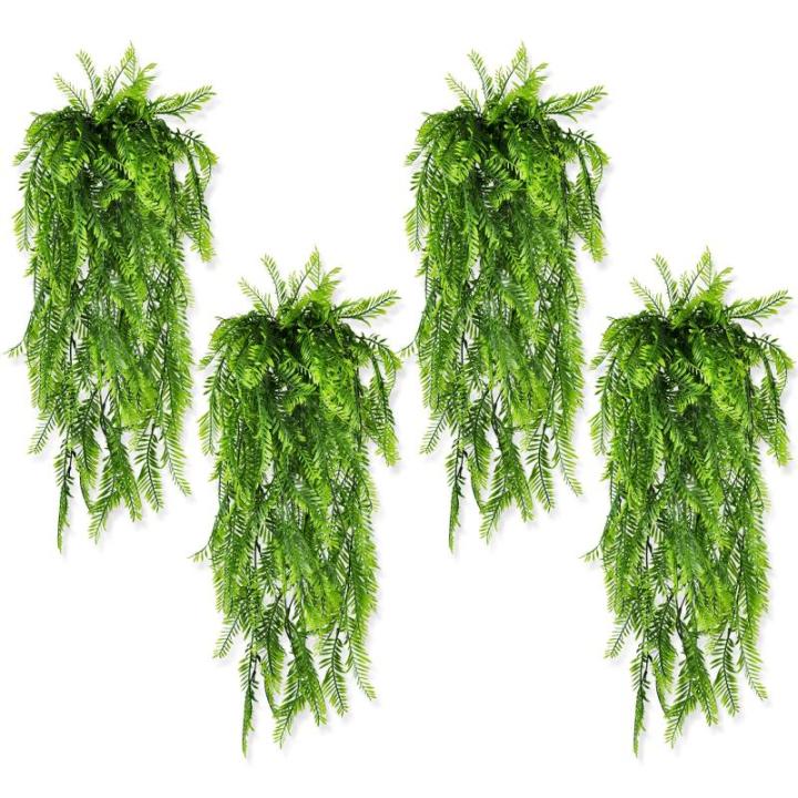 8 stuks , hangende , kunstvarens, kunstplant, hangende groene planten, weerbestendig, balkonplanten voor binnen en buiten, bruiloft, tuin, outdoor decoratie