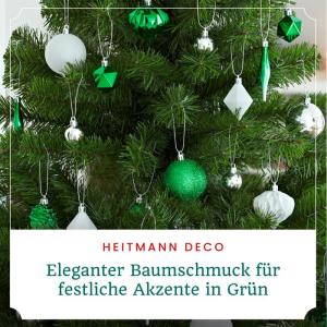 Set van 29 - kerstversiering groen zilver wit om op te hangen - kunststof kerstboomversiering