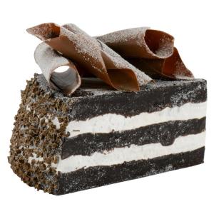 Natuurgetrouwe levensmiddelen dummy - Kunsttaartartikelen - Food Dummy/Plastic eten - Decoratie (taartstuk chocolade - 10 cm)