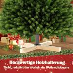 Kunstkerstboom 210 cm premium dennenboom kunstgroen PVC, natuurgetrouwe spuitgietelementen, edelspar snel op te bouwen, brandbaar, incl. kerstboomstandaard (2,1 m)