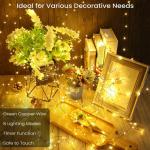 Lichtsnoer, koperdraad, stroom, 20 m, 400 leds, warmwit, kerstverlichting, voor buiten, 8 modi, waterdicht, kerstverlichting voor feest, , kamer, tuin, balkon, bruiloft, kerstdecor