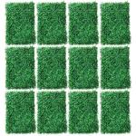 12 stuks wandpanelen, groene hegplant, mat, wanddecoratie, geschikt voor terras, tuin, hek, looppaden, ruimtes, muren, 60 x 40 cm