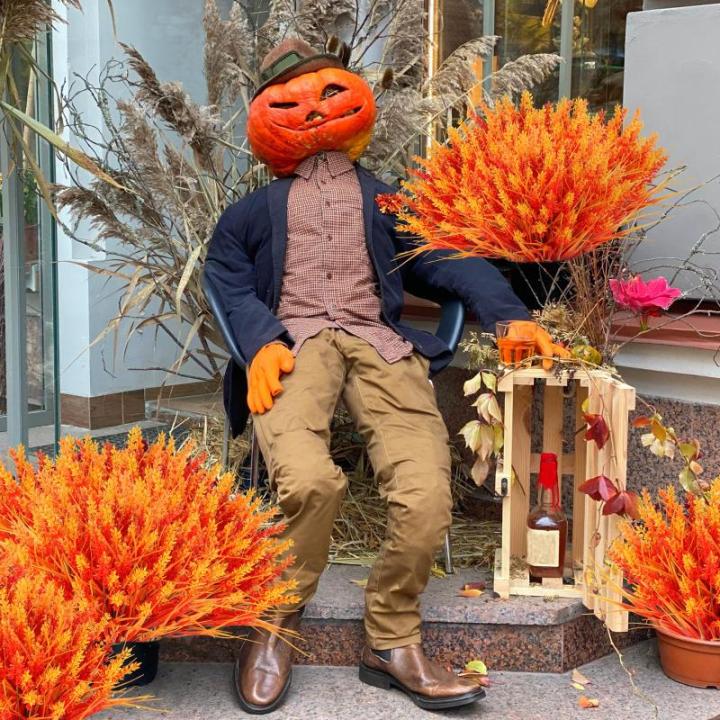 Kunstbloemen, 6 bundels voor buiten, met bloemen, uv-bestendig kunststof, herfstplanten voor tuin, raam, veranda, balkonplanten, herfstdecoratie