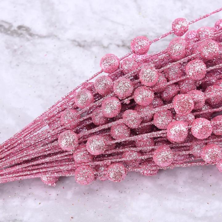 150 Stück Künstliche Weihnachtsbeeren-Picks, Glitzernde Beerenzweige für Winter, Weihnachten, Küche, Party, Tafelaufsatz, Blumendekoration (3)