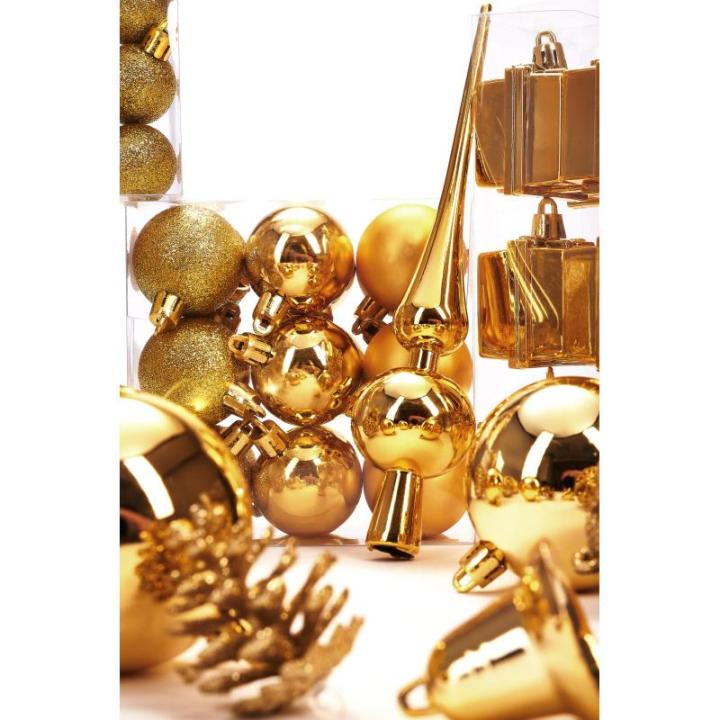 Set met boompiek, 101-delig, kerstboomversiering