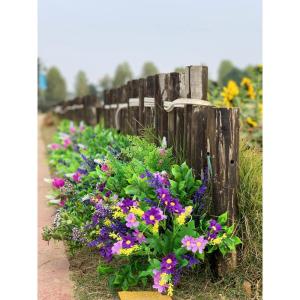 9-bundel multispecies outdoor bulk nepplanten plastic bloemen voor buiten tuin woondecoratie, van (magenta & lavendel, 9)