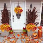 4 stuks kunstmatige esdoornbladeren herfstbladeren herfst esdoornbladeren takken kunstmatige esdoornbladeren herfst voor binnen en buiten huis (herfst A)