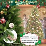 Kunstkerstboom in premium kwaliteit, groene realistische takken van PE + pvc, herbruikbaar, stabiele houten standaard, voor kerstdecoratie, herbruikbaar