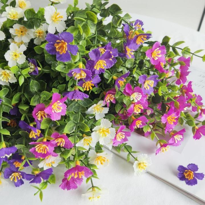 6 stuks voor buiten, kunststof planten voor balkon, hangende planten voor de tuin, decoratie voor bruiloften, boerderijen