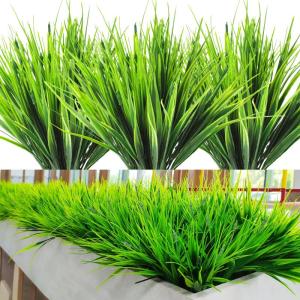 12 bundels kunstgrassen zoals echt, , buiten, kunstgras, weerbestendig, outdoor, , decoratief gras, balkonplanten voor buiten, binnen, balkonbak, bloembak