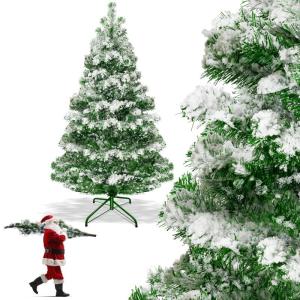 Kunstkerstboom, 120 cm met 216 takpunten, dennenboom, kunstkerstboom met edelspar snel op te bouwen, incl. kerstboomstandaard, kerstdecoratie – sneeuw 1,2 m