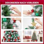 Kunstkerstboom, snelle montage, incl. kerstboomvoet, kerstboom, witte sneeuw voor tafel, kantoor