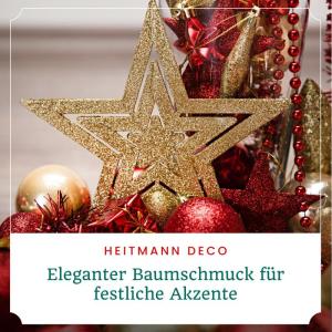 Kerstboomversiering - goud/rood - 60-delig - set incl. boompiek, ballen, parelketting, slinger en sterren - kunststof, 47,5 x 29,7 x 6,5 cm