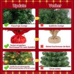 90 cm mini-kunstkerstboom met 50 warmwitte ledlampen en 60 rode bessen, kleine kerstboom, tafel, dennenboom voor kerstdecoratie, groen