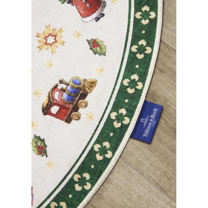 Design tapijt Nostalgic rond - Toy's Delight - kerstboomdeken, kerstboom en kerstboom voor woonkamer, slaapkamer, eetkamer, hal - groen, meerkleurig, 150 cm