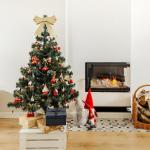 Realistische Kunstmatige Kerstboom Fir Xmas Tree | Afmeting: 150 cm | Feestdagdecor | Diepgroene Dichte Takken Stabiele Stand | Binnen & Buiten