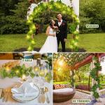 Kunstklimop, hangende slinger, 24 stuks, klimopslinger, kunstslinger met 10 m, 100 leds, 168 meter, klimopbosch, kunstplant, slinger voor bruiloft, keuken, tuin, feest, wanddecorat