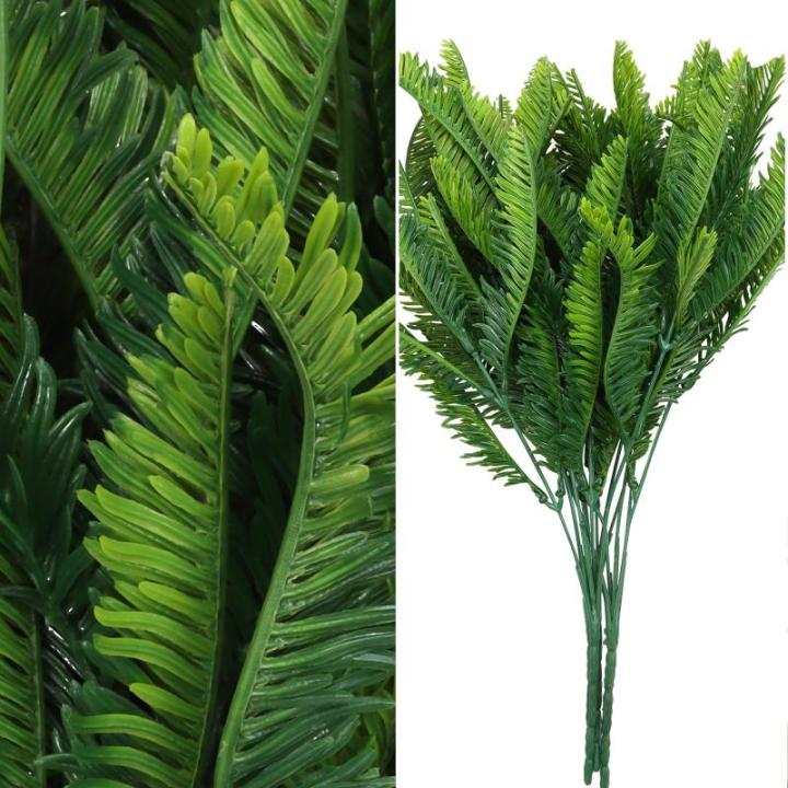 Plastic Artificiele Faux Hang Krul Varens Planten (6pak) – Buiten/Binnen Nep Groene Varens Voor Huis, Tuin, Muur Mand, Bosjes/Struiken, Huwelijks Guirlande en Kantoor Decor