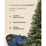 Premium kunstkerstboom, 180 cm, natuurgetrouwe look, extra dichte takken, inclusief houten standaard en opbergtas, hoogwaardige dennenboom voor feestelijke decoratie