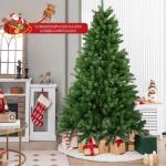 TAB Kunstkerstboom met verlichting, 235 cm, met 1180 PE-pvc-tips en metalen standaard, 360 warme ledlampen en 8 lichtmodi (210) (235 cm) kunstkerstboom