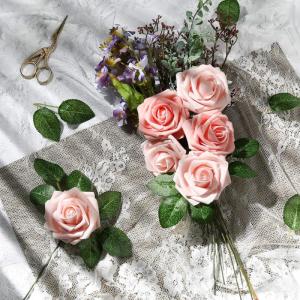Kunstrozen, 20 stuks , decoratieve bloemen, schuimrozen, decoratie, voor verjaardagsdecoratie, bruiloftsdecoratie, feestdecoratie, roze