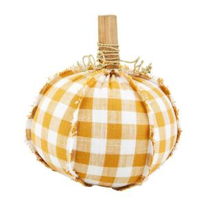 Gingham-Kürbis-Sitzer, groß, 36,2 x 30,5 cm
