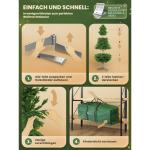 Kunstkerstboom [100% spuitgiet] - natuurgetrouwe dennenboom met stabiele punt | Premium Nordmann-spar incl. FSC-gecertificeerde houten standaard en scheurbestendige tas (met verlic