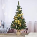Kunstkerstboom, 75 cm, kerstboom, decoratieve boom, verlicht en gedecoreerd