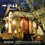 Kerstverlichting kerstboom 20 m 200 LED kerstverlichting buiten/ op stroom, warmwit en kleurrijk lichtsnoer, 11 modi, timer en geheugenfunctie, groene kabel, kerstdecoratie