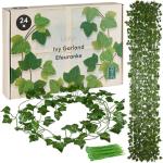 Ivy : 24x klimop slinger – nep plant kamerdecoratie – 200x13cm – 78-80 bladerige nep klimop als kamerdecoratie of balkondecoratie – voor inkijkbescherming – esthetische k