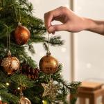 70st 3-10cm gouden koper, kerstboom hangende decoratie, kerstboom ster ornament, huis vormige kraftpapier geschenkdoos