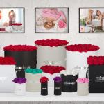 Rozenbox hart, 18 rozen, stevige bloemenbox, zwart, 10 jaar houdbaar, cadeau-idee, decoratieve bloemenbox, roze, 13 x 21 x 19 cm