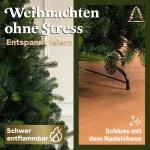 Weihnachtsbaum künstlich 210cm inkl. Metallständer - Naturgetreu mit dichten Zweigen - Künstlicher Weihnachtsbaum für Innen- & Außenbereich –Tannenbaum künstlich